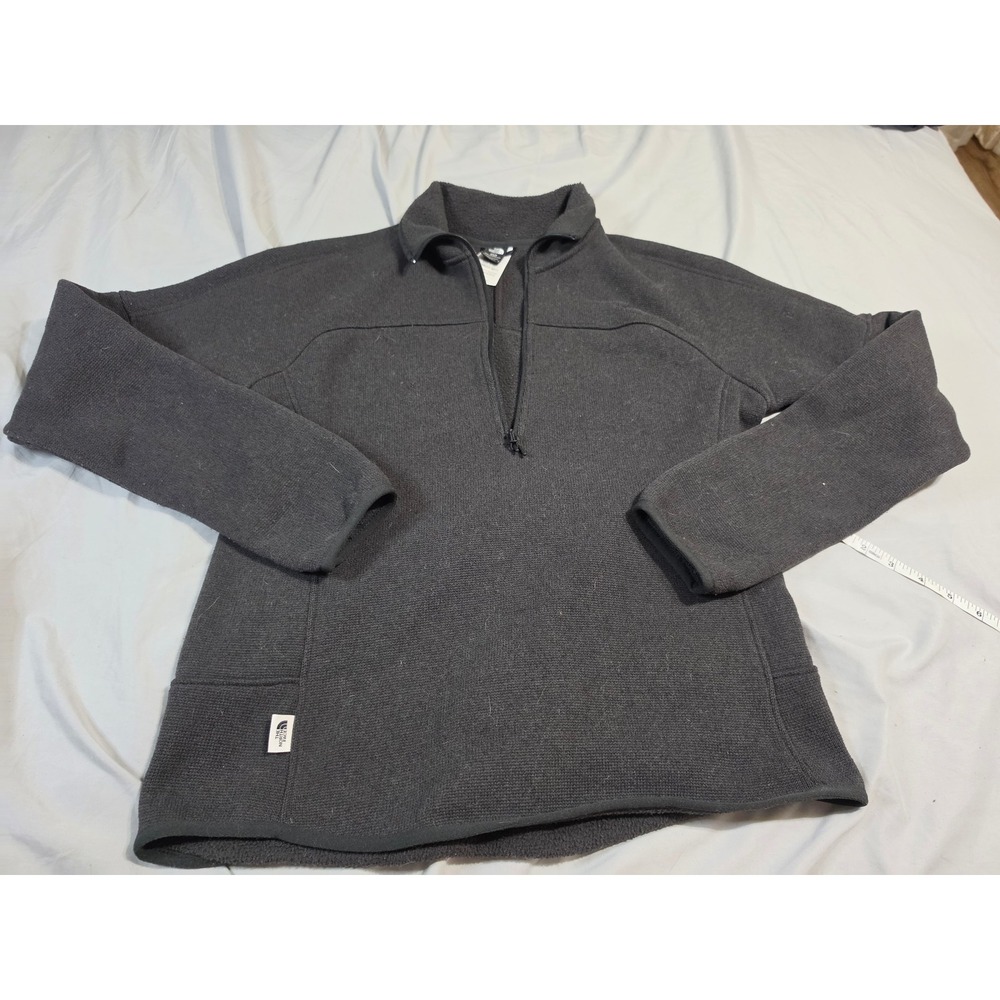 The North Face Womens Circular Design Quarter Zip Fleece Black NF0A8417 Small